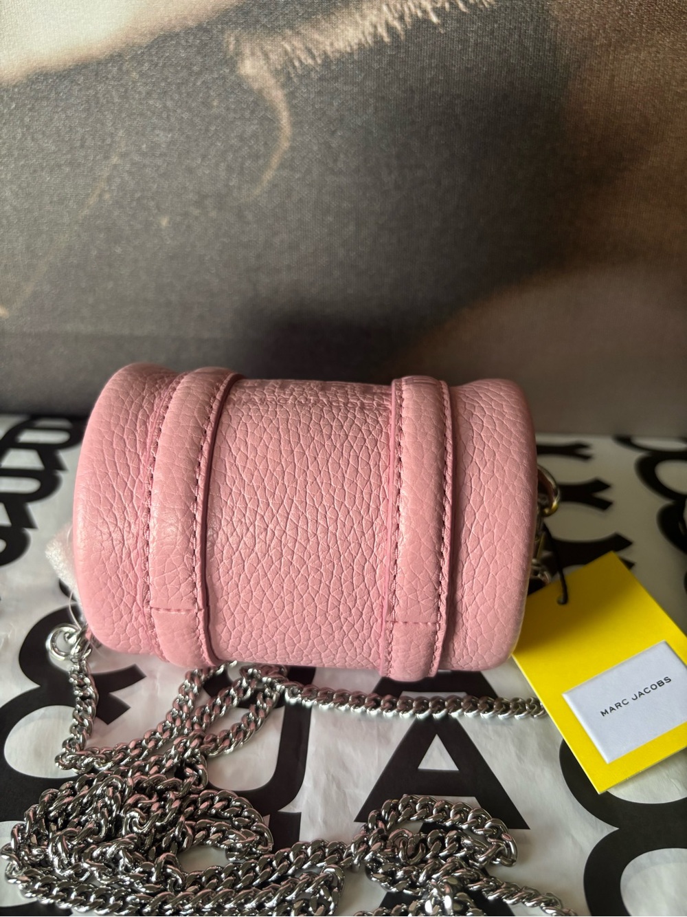 Marc Jacobs Pink Mini The Duffle Pebbled Leather Crossbody Bag - Picture 7 of 10
